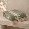 Handwoven Bhujodi Blanket - Olive